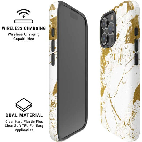 White Scattered Marble iPhone 16 Pro Magsafe Impact Case